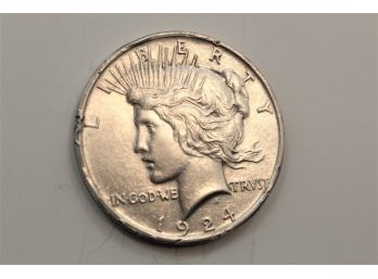 1924 Silver Peace Dollar Dh