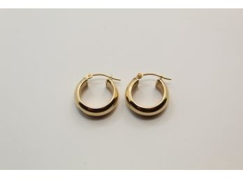 14k Yellow Gold Small Hoop Earrings Sc