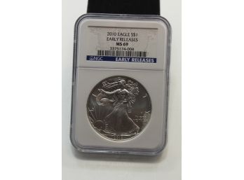 2010 Silver Eagle Ngc Ms 69 Coin