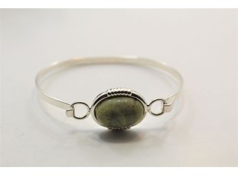 Sterling Silver Green Stone Bracelet