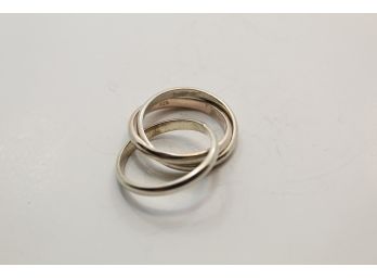 Sterling Silver Triple Band Ring Size 9 Sc