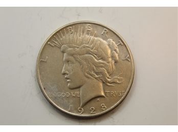 1928 S Silver Peace Dollar Dh