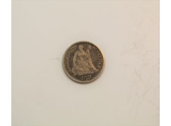 1871 Seated Liberty Silver Half Dime Dh