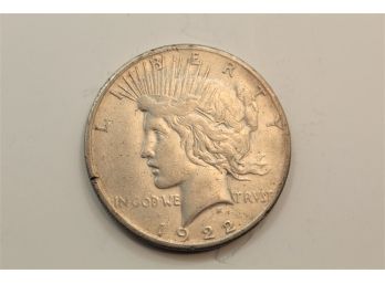 1922 S Silver Peace Dollar Dh