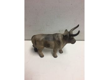 Antique Cast Iron Toy Bank Of A Bull Excellent Condition