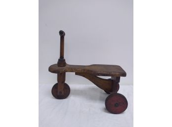 Antique Kiddie Lab Ride On Wood Trike