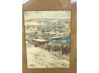 Original Watercolor Painting By Listed Artist Oscar Anderson