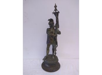 Heavy Bronze Figure Of A Knight