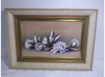 Water Lily Signed Victorian Painting Earl Saltzgiver York Pennsylvania