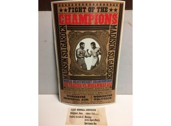 Original Muhammad Ali Joe Frazier Poster ( Not A Repro)