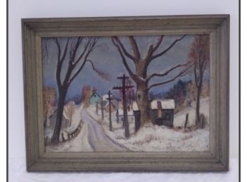 Signed & Dated Listed Artist Albertus Jones (1882-1957) 1944 Painting Oil On Artist Board