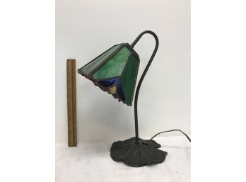 Slag Glass Lily Lamp
