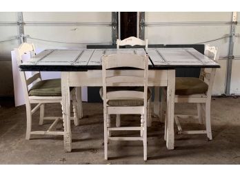 50's Enamel Top Kitchen Table And 4 Chairs