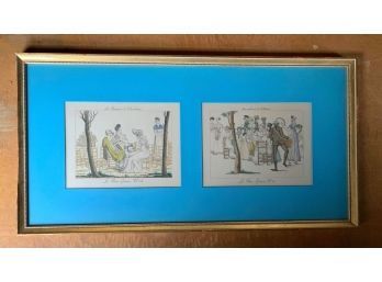 Pair Of Framed French Lithos
