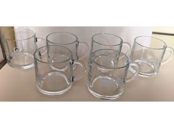 6 Glass Mugs - Made In France