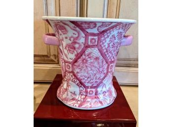 Gorgeous Vintage Pink And White Chinese Vase - Not Sure Of Exact Age Mint Condition
