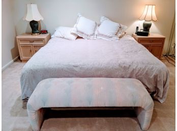 Mattress And Bedding King Size -  Beautiful White Petal And Pale Pink Duvet Cover
