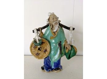 Very Regal Chinese 'Mud Man' Ceramic Figurine