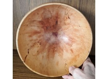 Hand Turned Blonde Wooden Bowl