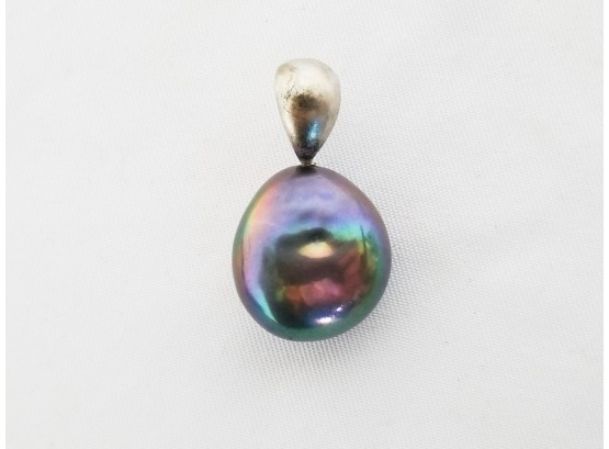 Honora Iridescent Purple Cultured Pearl Baroque Pendant With Sterling Silver Bail