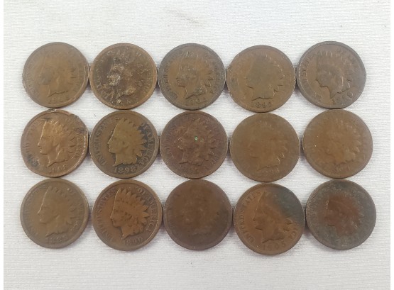 Nice Assortment Of Antique Late 1890s & Early 1900s US Indian Head Pennies - All Ungraded