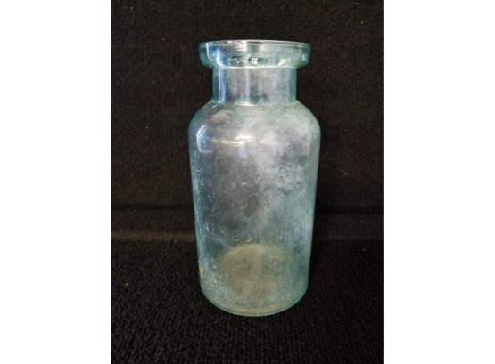 Antique 1861 Blue Millville Atmospheric Fruit Jar