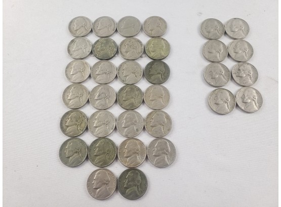 Assortment Of US Jefferson Nickels 1940s To 1950s And Some 1960s - All Ungraded