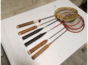 Vintage Metal Badminton Rackets