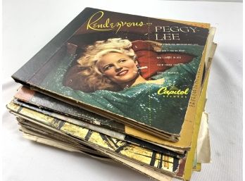 16 Vintage Vinyl Records - Peggy Lee, Doris Day, Al Martino, Dave Brubeck  & More