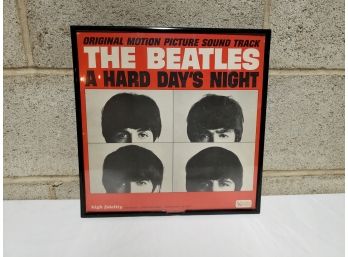 Vintage The Beatles A Hard Days Night Framed Record Album