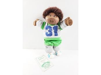 Vintage 1982 Cabbage Patch Kid With #31 Sports Jersey