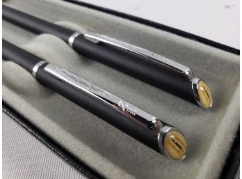 Vintage Quill Brand Black Pen Pencil Set Hubbell