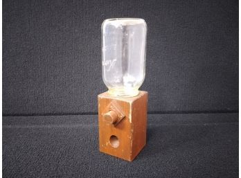 Vintage Wooden Handmade Primitive Candy Gum And Nut Dispenser