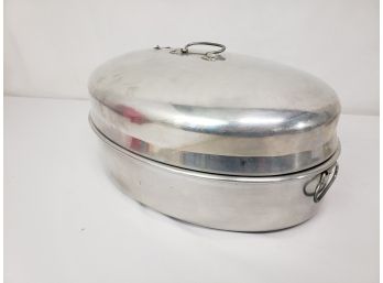 Large Vintage Buckeye Aluminum Vented Roasting Pan - Rare