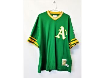Vintage Mitchell & Ness Authentic Oakland A's Rolling Fingers #34 Player Jersey SizeXL
