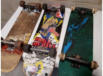 Assortment Of Three Vintae Old School Skateboards - Including Mike McGill Air Speed And More