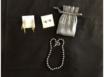 One Necklace And Three Pairs Of Earrings From Carolee Jewelry And Charter Club