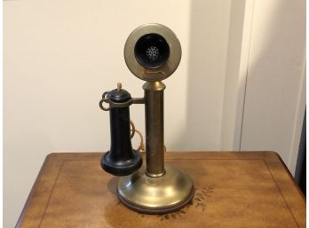 Vintage  Brass Western Electric Company Candlestick Telephone