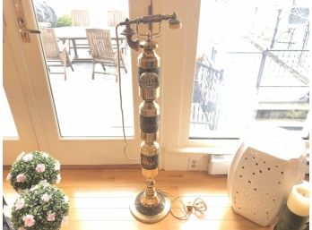 Vintage French Brass Rotary Phone Stand Telephone