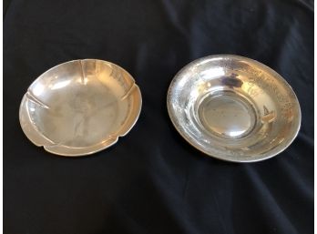 Two Marked Sterling Solver Bowls