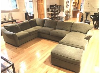 Bauhaus Large Three Piece Sectional And Ottoman