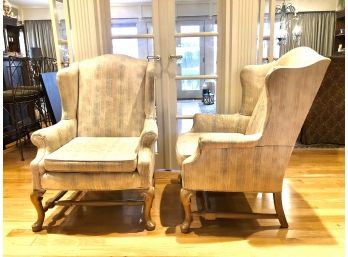 Pair Of Sam Moore Wingback Arm Chairs