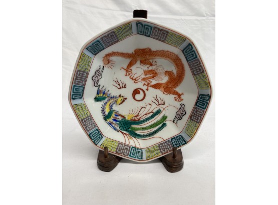 Chinese Dragon Octagon Dish