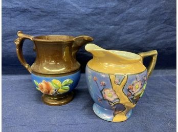 Luster Ware Two Japanese Mini Pitchers