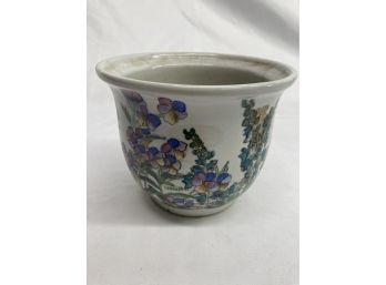 Hand Painted Floral Planter
