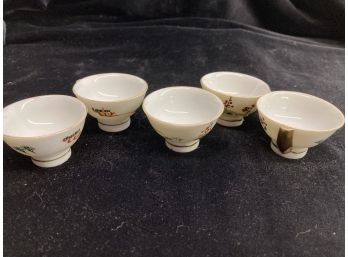 Japanese Sake Cups Set Of Five