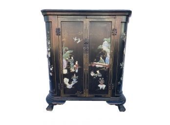 JINLONG Beijing Gold Inlaid Lacquer Absolutely Beautiful Cabinet