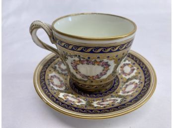 Pretty Little Teacup With Gold And Floral Details
