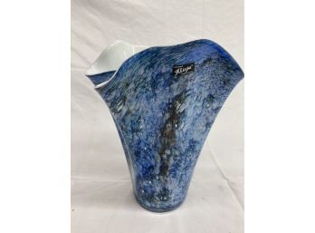 Hand Made Alicja Blue Vase - Made In Poland