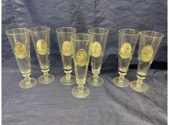 Golf Beer Glasses (set Of 7)